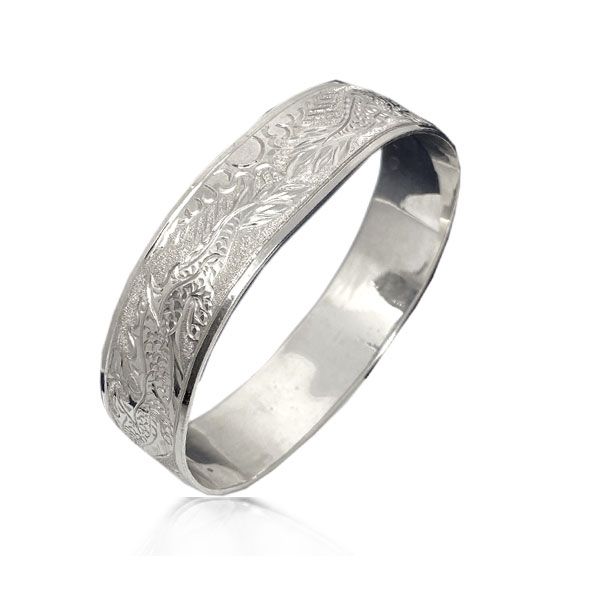 Sterling Silver Hawaiian Custom Made  Bangle with Dragon Design