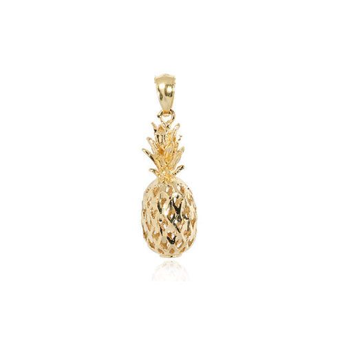 14kt Gold Hawaiian Pineapple Pendant (S)